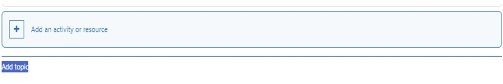 Add an Activity or resource
